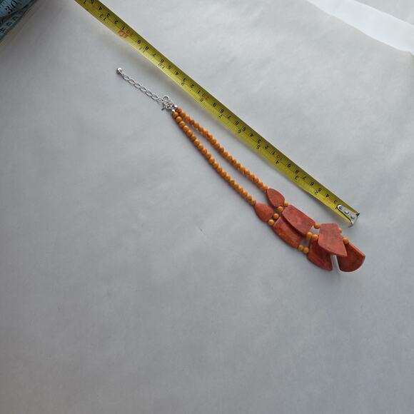 Jay King DTR Large Genuine Coral Statement Choker Necklace sterling Silver 925 - Picture 6 of 8